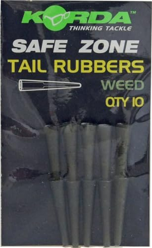 KORDA Safe Zone Tail Rubbers – Stromlinienförmige Gummimanschetten für Karpfenmontagen, reduzieren Verhedderungen, 10 Stück