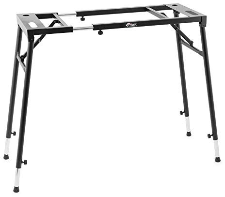 Tiger Mischpult und Keyboardständer, höhenverstellbar - Schwarz - mit flacher Oberfläche