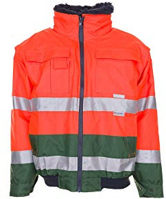 Planam 2048052 Warnschutz-Komfortjacke, Orange/Grün, Größe L