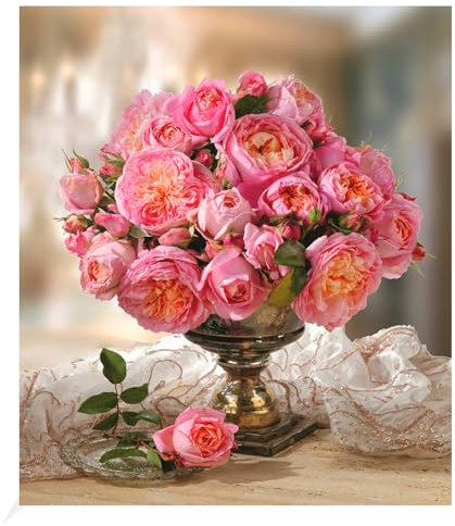 BALDUR Garten Delbard® Rosen der Liebe 'Dames de Chenonceau®', 1 Pflanze, Edelrose, winterhart, blühend, Schnittblume, Rosa Hybride, blühfreudige Rose