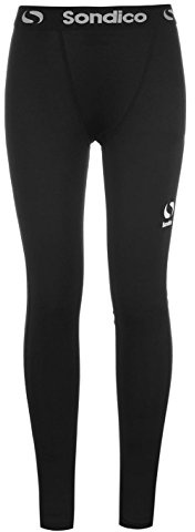 Sondico Kids Core Tights Junior Compression Fit Exercise Sport Baselayer Bottoms Black 11-12 Yrs
