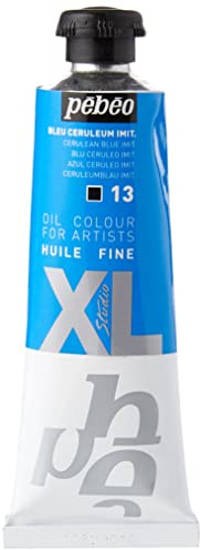 Pébéo - Feines Öl XL 37 ML - Ölgemälde - Ideal für Anfänger oder Profis - Fine Art Malerei - Feine Qualität - Pébéo Ölgemälde - Ceruleumblau Imitation - 37 ml, Blau