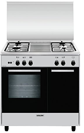 Glem AR854GI Piano cottura Gas A Titanio cucina