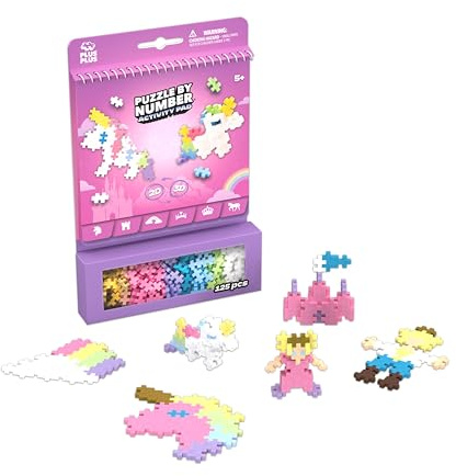 PLUS PLUS - Activity Pad - Fantasivärld - 125 bitar - Byggklossar, Bygga, Utvecklande leksaker för barn, Resa, Resleksak, Producerat i Danmark