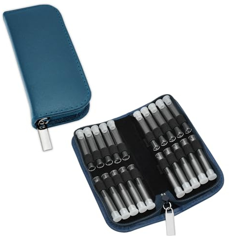 MV-Versand Homöopathie Taschenapotheke Klassik mit 20 Gläsern (Leder blau)