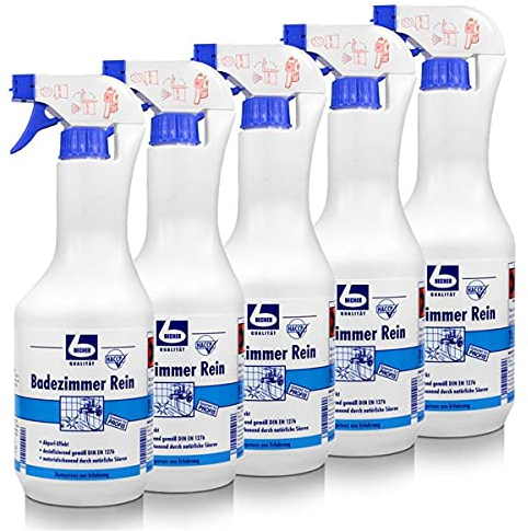 5x Dr. Becher Badezimmer Rein mit Abperl-Effekt 1L