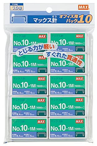Max 10 stycken nr. 10 nr.10-1M häftklamrar (japansk import)