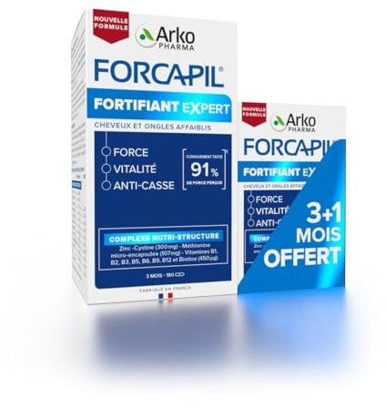 Arkopharma - Forcapil Fortifiant - Cheveux et Ongles - Complément alimentaire pour cheveux et ongles - Renforce la fibre capillaire - Cure de 4 mois