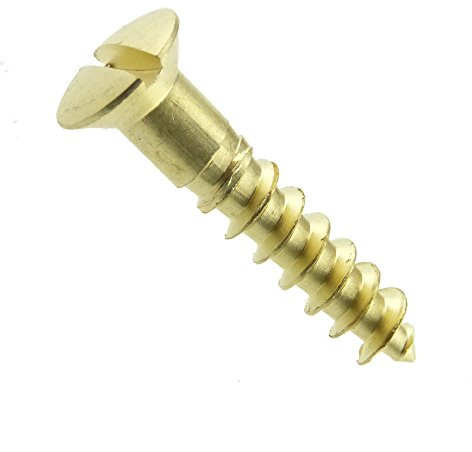 Linsensenk-Holzschraube mit Schlitz DIN 95 Messing blank 3,5 x 20-200 Stück