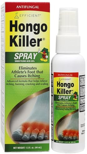 Hongo Killer Antifungal Spray, Athlete's Foot Treatment, 1.50 Fl Oz, Bottle (Pack of 1)