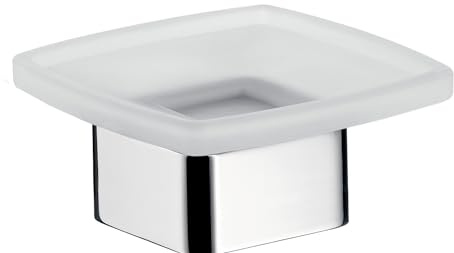 Emco 053000101 Seifenhalter Loft stehend Kristallglas satiniert, chrom, Silber