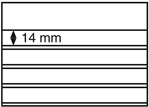 Leuchtturm 341467 Einsteckkarten für Briefmarken mit Deckblatt - 4 klare PVC-Streifen - 158 x 113 mm - 100er Pack