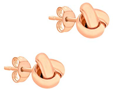 Carissima Gold Women's 9 ct Gold 7 mm Triple Knot Stud Earrings