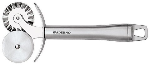 Paderno 48278-39 Rotella Taglia Pasta Doppia, Acciaio Inox