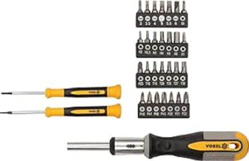 VOREL 64655 – 31PCS Set di cacciaviti a cricchetto