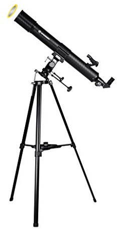 Bresser Refraktor Teleskop Taurus NG 90/900 mit Smartphone Kamera Adapter und hochwertigem Objektiv-Sonnenfilter, inklusive Stativ und umfangreichem Zubehör