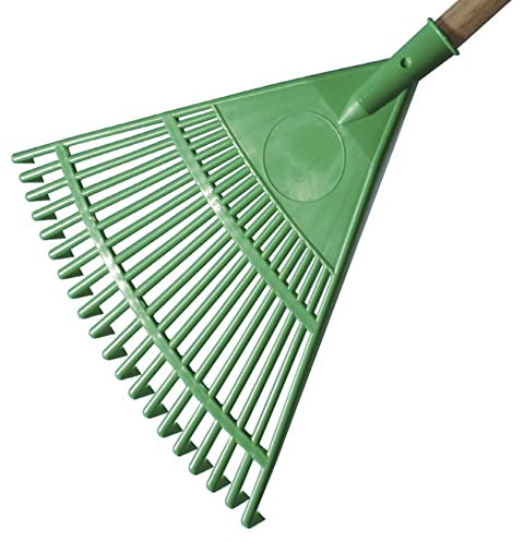 VERDELOOK Rastrello da Giardino in plastica 45 cm, Verde, Fornito Senza Manico