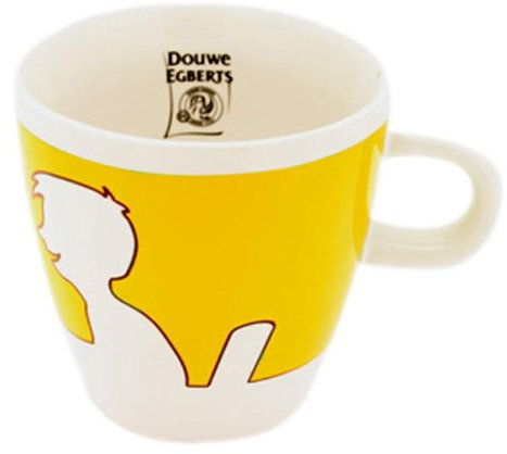 Tasse à Café Design Douwe Egberts People, Porcelaine, Jaune