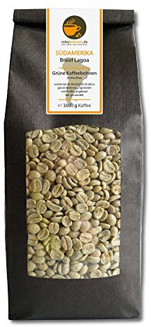Café vert - Grains de café vert Brésil Lagoa (grains de café vert brut 1000g) - Certifié GMP