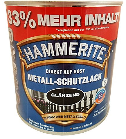 Hammerite Metallschutzlack weiß, glänzend, 1L