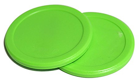 2-1/2 Dynamo Green Air Hockey Puck Set of 2