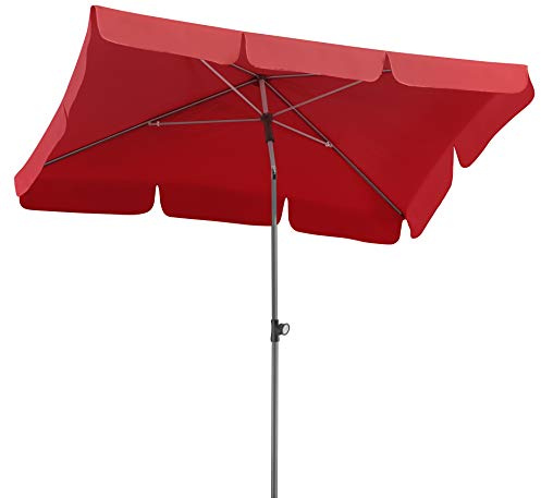 Schneider Parasol Locarno, rouge, env. 180 x 120 cm, en 4 parties, rectangulaire