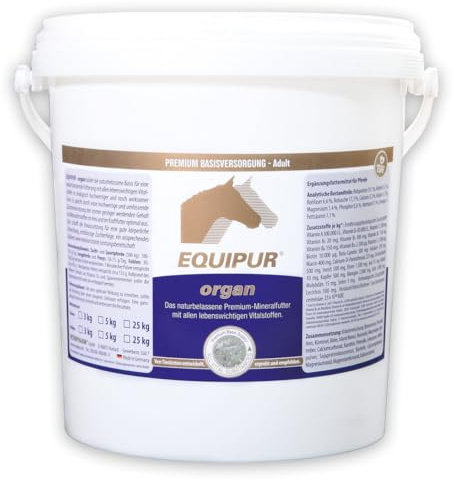 EQUIPUR- Organ 3 kg - Pellet | Naturbelassenes Premium-Mineralfutter für gesunde Hufe und glänzendes Fell mit lebenswichtigen Vitalstoffen in biologisch hochwertiger Form
