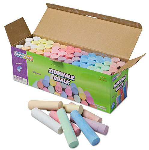 Creativity Street Sidewalk Chalk, Assorted Colors, 4, 52 Pieces