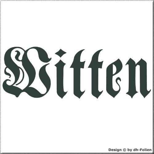 cartattoo4you AK-01667 | Witten - Fraktur altdeutsche Schrift | K-Serie | 17 x 5 cm| Farbe anthrazit glänzend|in 23 Farben erhältlich Heckscheibe Auto Aufkleber Car Sticker Tuning Spruch Fun