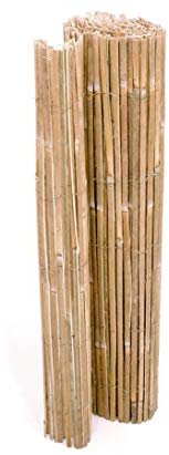 bambus-discount.com Sichtschutzmatte 90 x 300cm aus gespaltenenen Bambusrohren - Niedrige Split Bambusmatte 0,9m x 3m