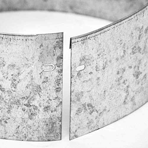 bellissa Bordure de Jardin & pelouse Kreis en métal - 99671 - tôle en Acier galvanisé, argenté - décoratif, Rond, Hauteur 13 cm, diamètre 30 cm - avec Technique d'assemblage brevetée