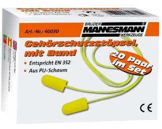 Brüder Mannesmann Gehörschutz-Stöpsel, PU | M40030