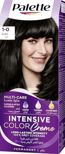 Schwarzkopf Palette Intensive Permanent Colour Cream Hair Colour 1-0 Black 100 ML