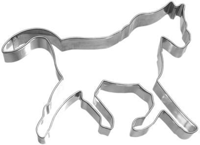 Plätzchen - Ausstechform/PlätzchenformPFERD IM TRAB (12 cm/Edelstahl - Rostfrei)