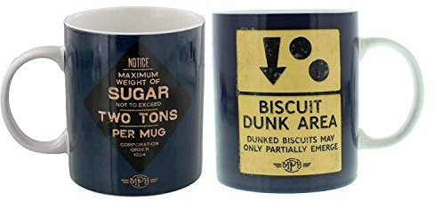 MPH Roadsign China Mug Gift Set - Biscuit Dunk Area