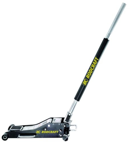 Rodcraft RH201 Rangier-Wagenheber mit 2 Tonnen Hubkraft, min. Höhe 85 mm, max. Höhe 460 mm, Chassis Länge 695 mm, 20,5 kg Gewicht, schwarz-Silber