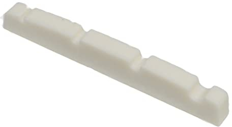 Black Dog Music Capotasto superiore per basso, bianco, a 4 corde, da 42 mm x 3,5 mm