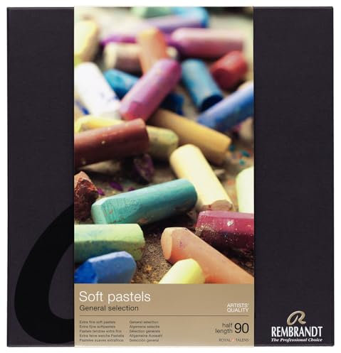 Rembrandt Professionelles Weiche Pastelle Set Allgemeine Farbauswahl Professional | 90 halbe Pastelle