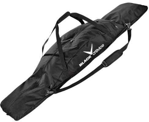Black Crevice Snowboardtasche Powder I Snowboard-Tasche mit weiterer Außentasche I robuste Snowboard Bag mit gepolstertem Schultertragegurt & Tragegriff I Snowboad-Rucksack I 160x20x20cm