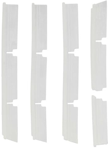 vhbw 4x Gummilippen kompatibel mit Neato Botvac 70E | 75, D75, D80, 80, 85 Saugroboter - Austausch-Lamellen Set, weiß