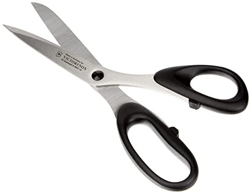 Victorinox Profi Haushalts- und Berufsschere, Extra Scharfe Klinge, 19 cm, Robuster Kunststoffgriff, Rostfreier Stahl, schwarz