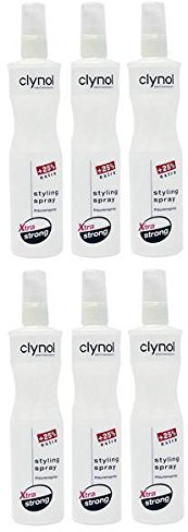 6 Stück Clynol Styling Spray Xtra Strong Frisurenspray 250 ml - Sondergrösse