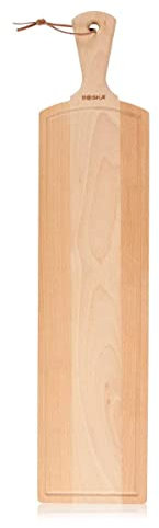 Boska Servierbrett Amigo L holz, Schneidebrett Holz, Holzbrett Küche Groß, Frühstücksbrettchen Holz, Holzbrett rund, für das präsentieren von Käse und Snacks