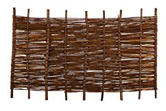 Weidenzäune/Weiden-Sichtschutz im Maß 180 x 90 cm (Breite x Höhe) aus stabilen Weide/Haselnuss Holz aus der Sichtschutz-Zaun Serie Lech
