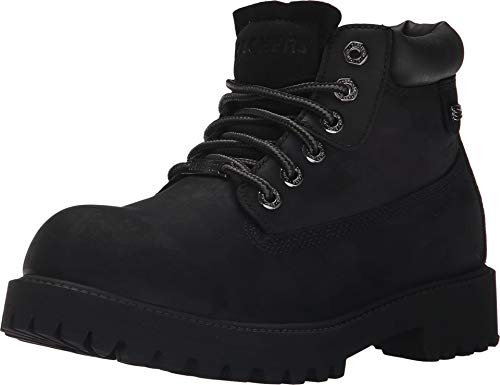 Skechers SERGEANTS VERDICT, Stivali Uomo, Nero (Black Waterproof Leather), 42 EU