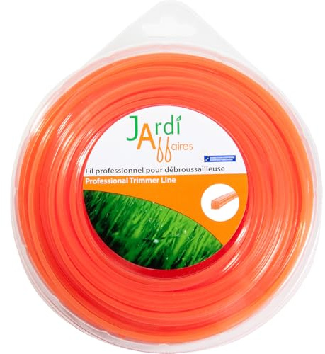 Jardiaffaires Profi-Mähfaden für Motorsense, quadratisch, Durchmesser 4 mm x 30 Meter