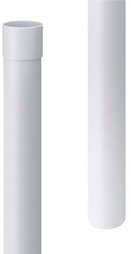 INEFA Fallrohr Kunststoff 200cm DN100 / 100mm, Weiß, Dachrinnenzubehör, einfache Steckmontage, Made in Germany