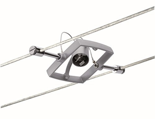 Paulmann Spot Mac II Sistema de Cableado de Iluminación, Foco Único, Potencia Máx. 10 W, Color Cromado Mate/Ópalo, Bombillas No Incluidas, 94132