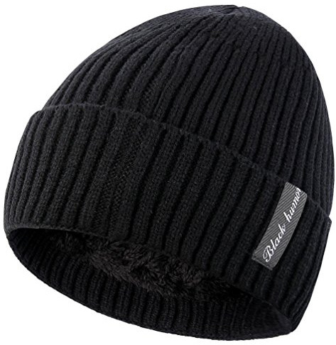 Novawo Unisexe Beanie Mütze mit Teddyfleece Innenfutter, Verdickte Warme Kopfkappe
