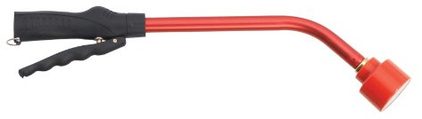 Dramm Touch-N-Flow Rain Wand – 16” Long, Red – Full Watering Flow with Trigger-Style Shut-Off Valve & Lock – High-Flow, Gentle Spray for Gardens, Hanging Baskets & Flowerbeds